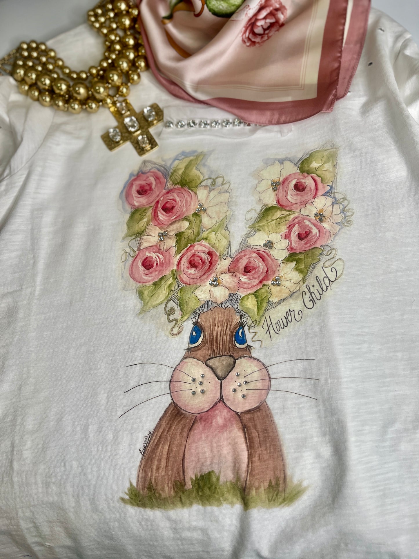 Bunny Flower Child Shirt