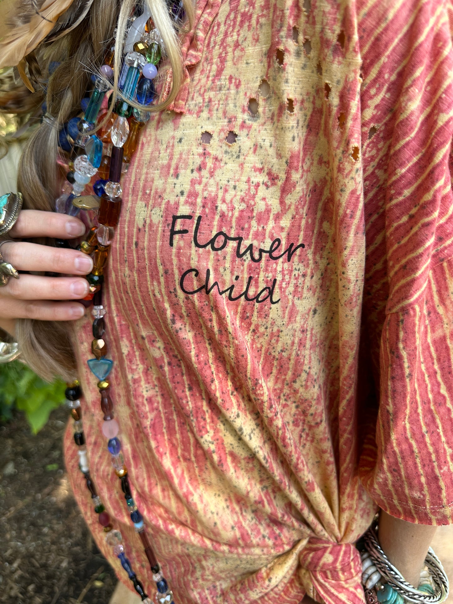 Flower Child Tattered Shirt