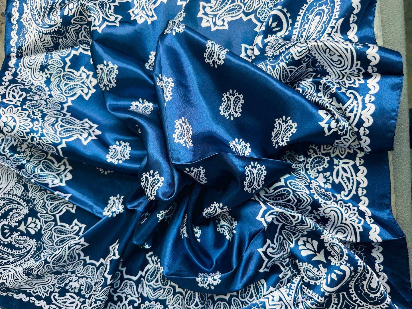 Azure/Navy Blue Bandana Wild Rag