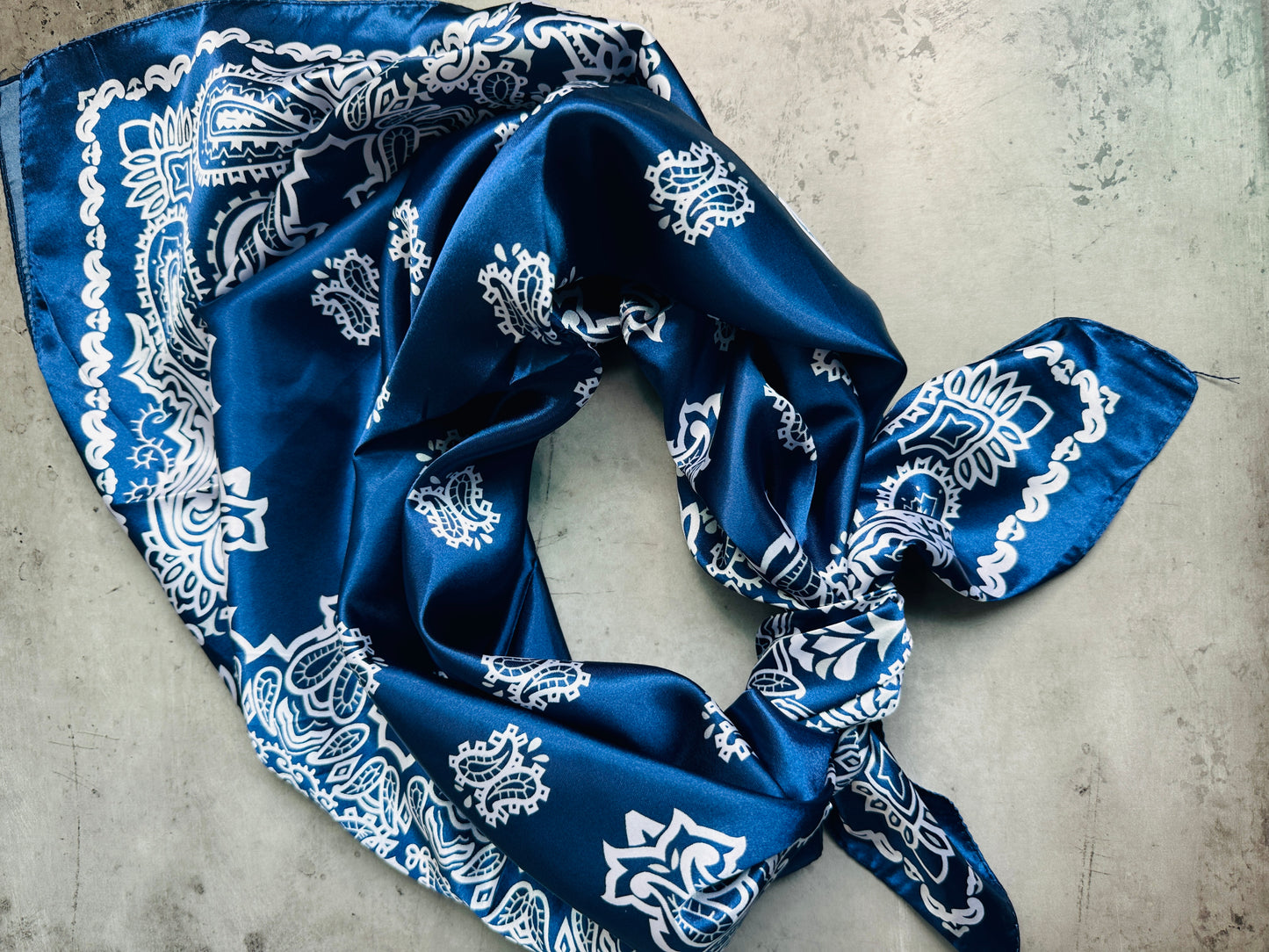 Azure/Navy Blue Bandana Wild Rag