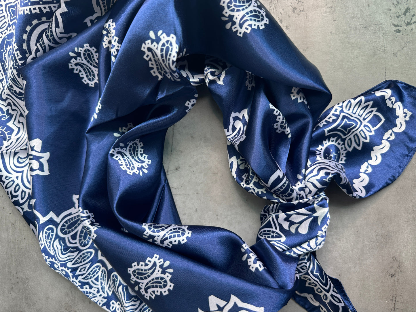 Azure/Navy Blue Bandana Wild Rag