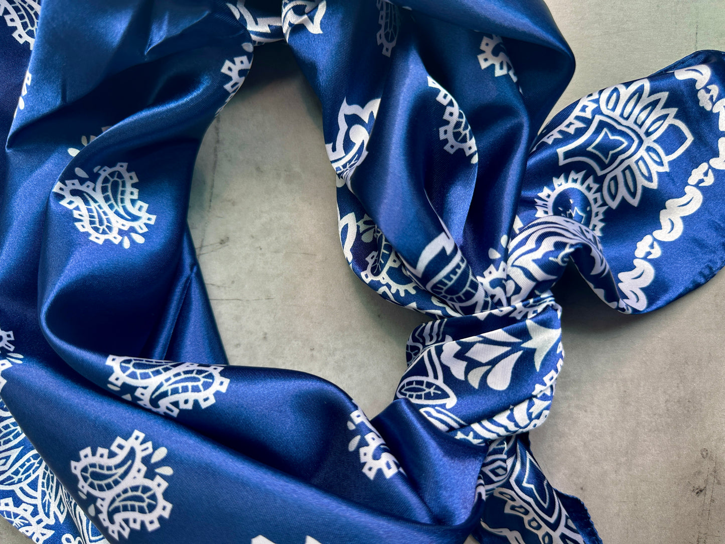 Azure/Navy Blue Bandana Wild Rag