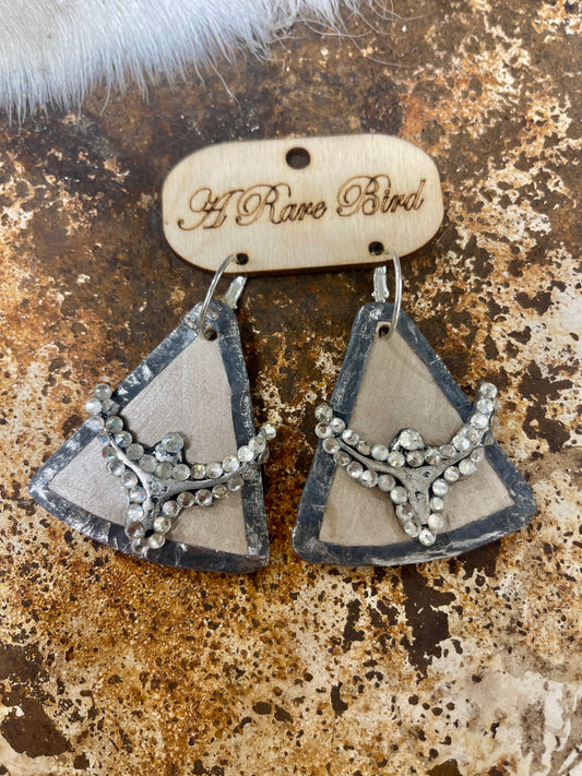 Longhorn Leather Earrings