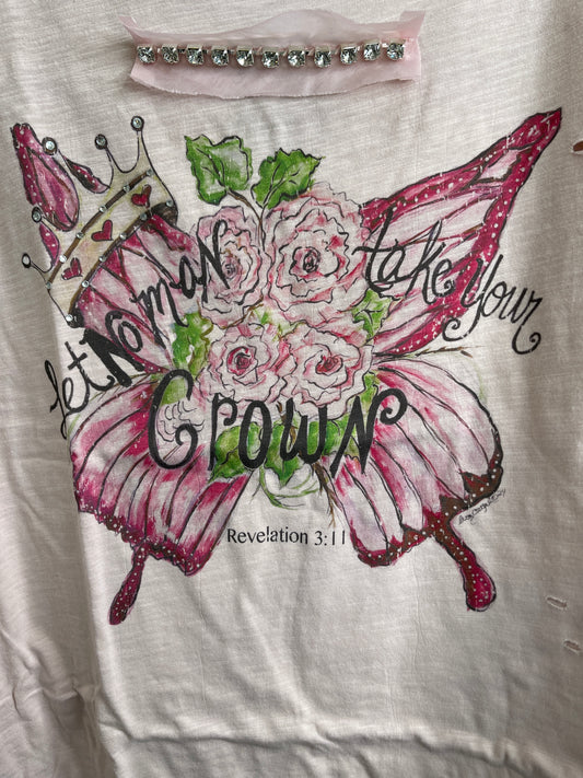 Crown Butterfly Tattered Shirt