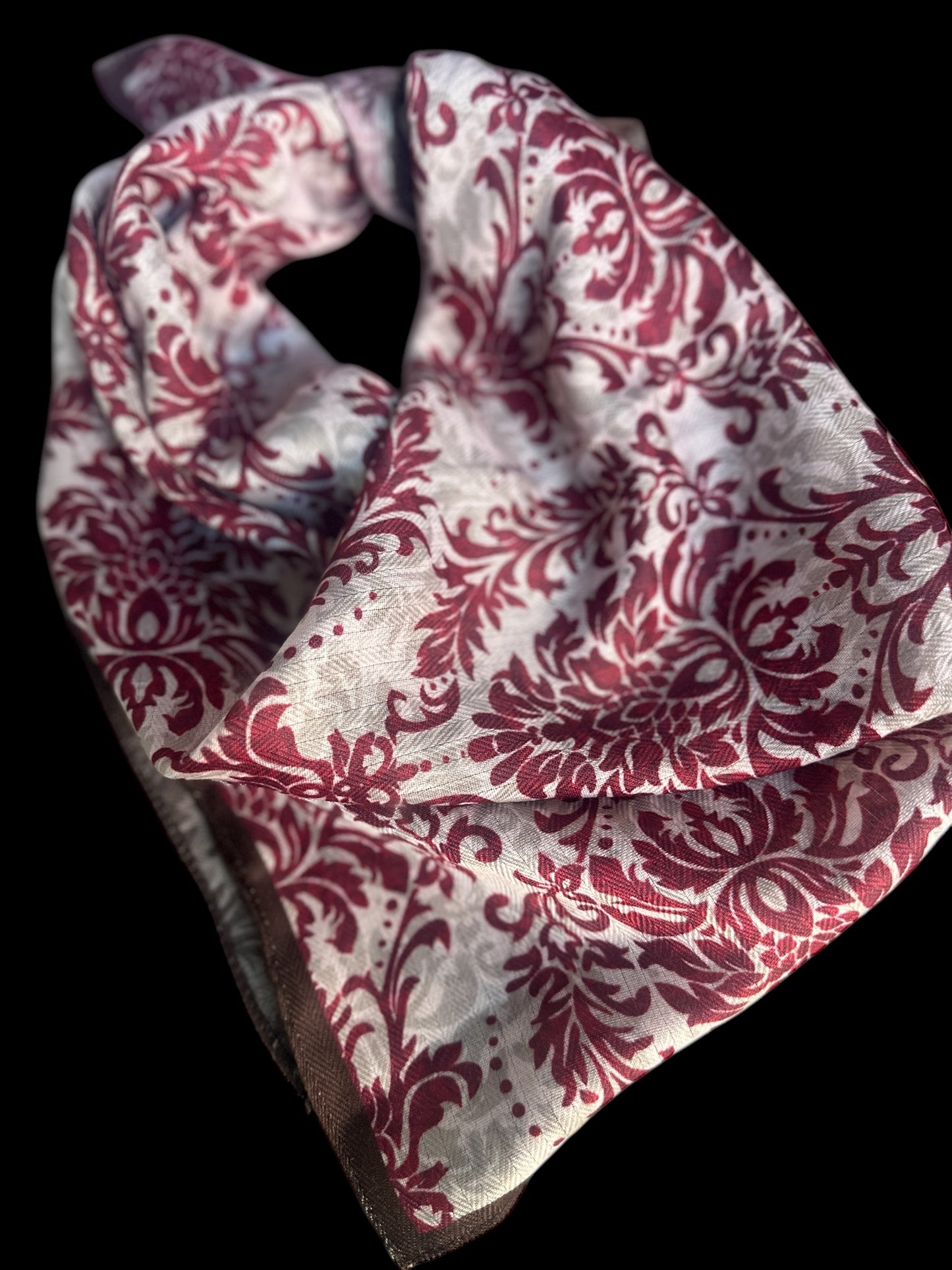 Cranberry Paisley Wild Rag