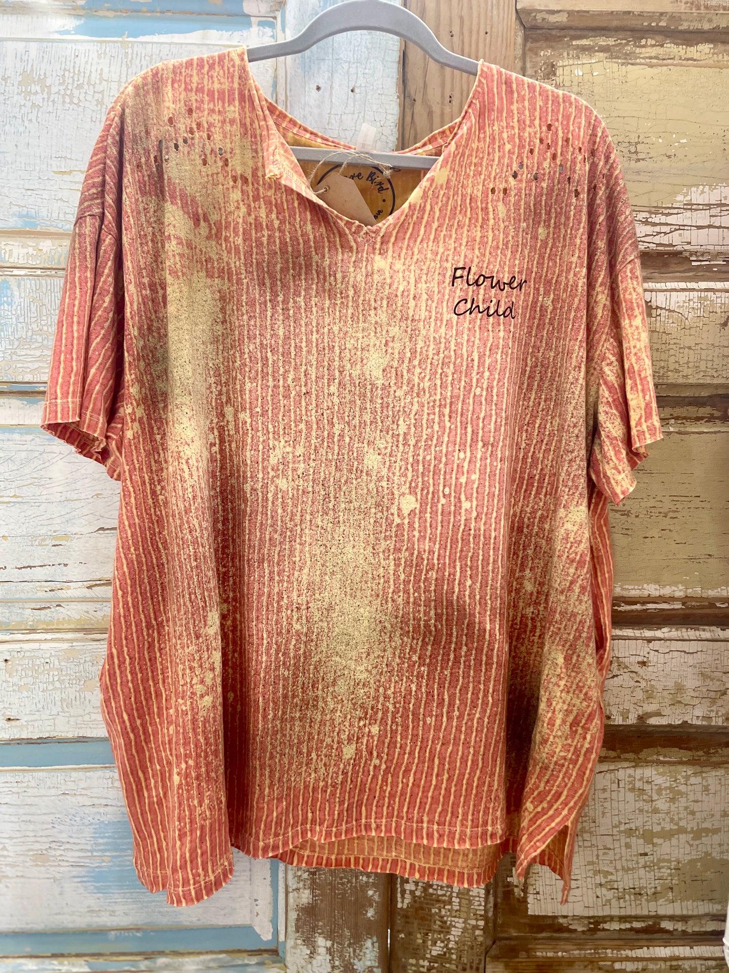 Flower Child Distressed Pocket Tee