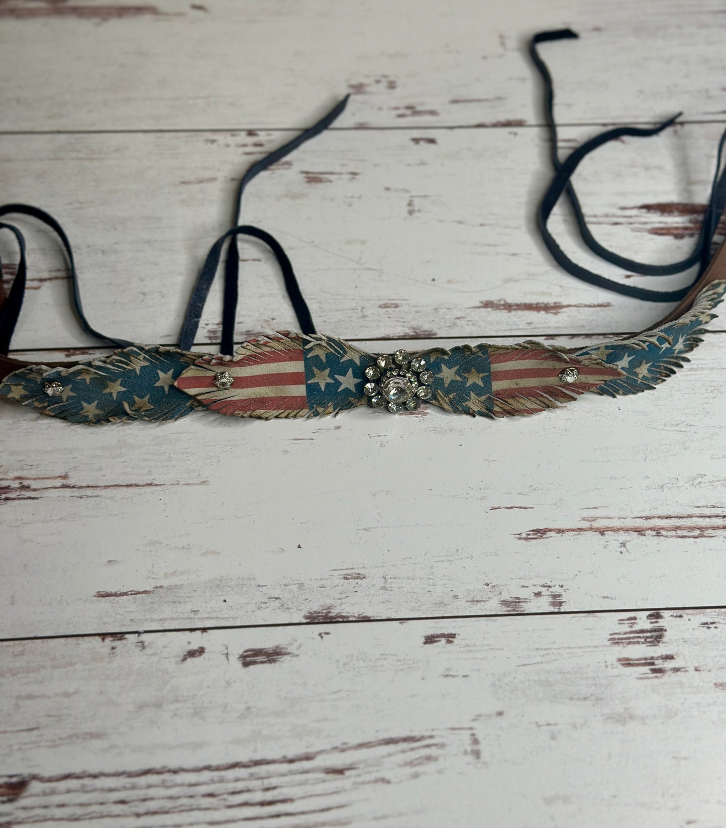 USA FOUR FEATHER HATBAND