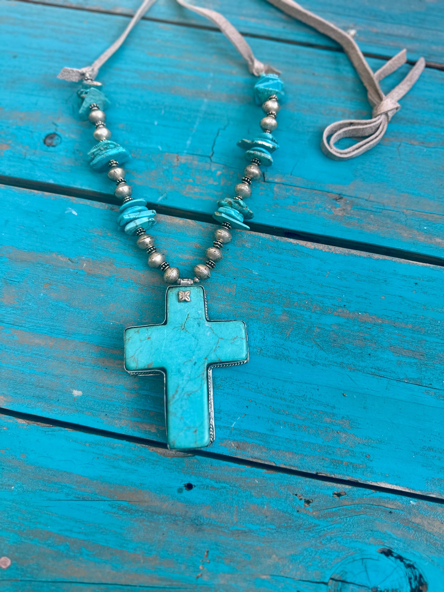 Large Turquoise Cross Pendant