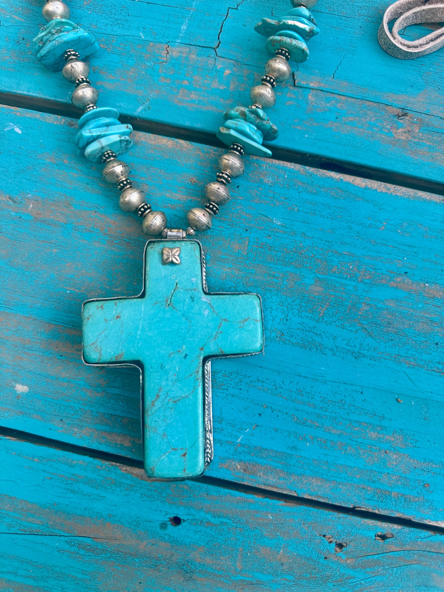 Large Turquoise Cross Pendant