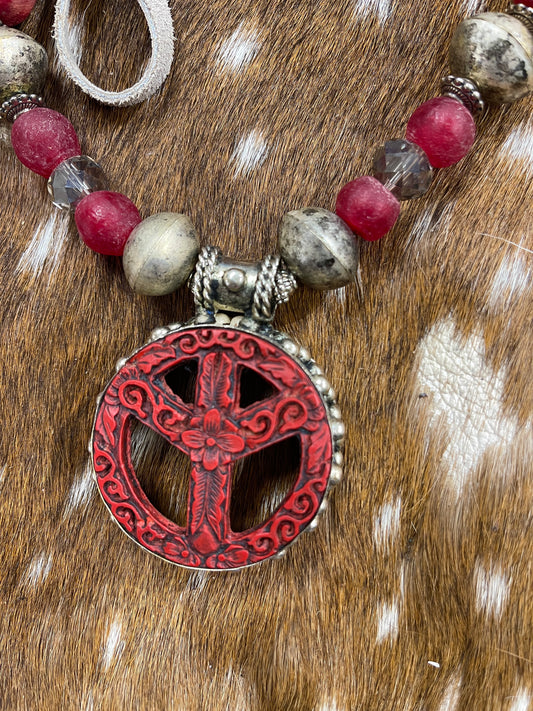 Cinnabar Peace Necklace