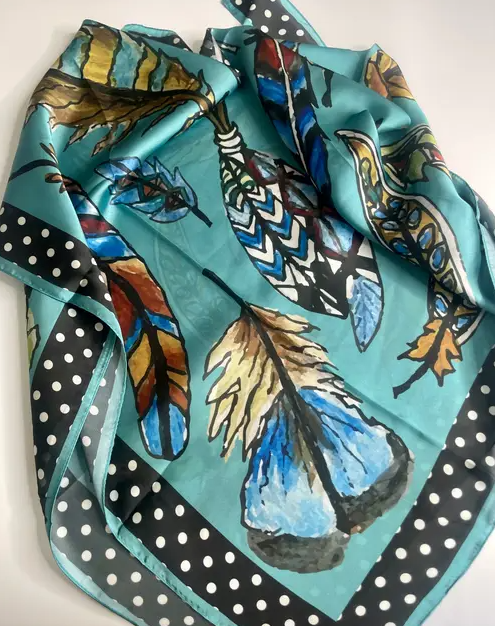 Feather Blues Wild Rag