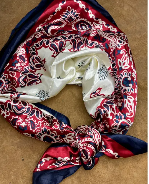 Navy and Red Bandana Wild Rag