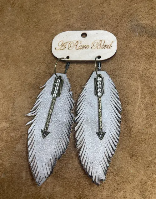 "Follow Your Arrow" Dirty White Earrings