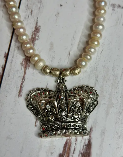 Crystal Crown Pendant Necklace