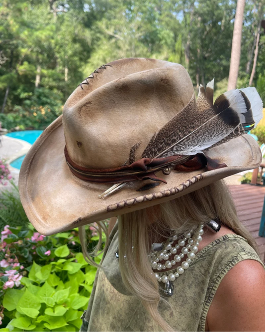 Rancher's Daughter Hand Distressed Hat