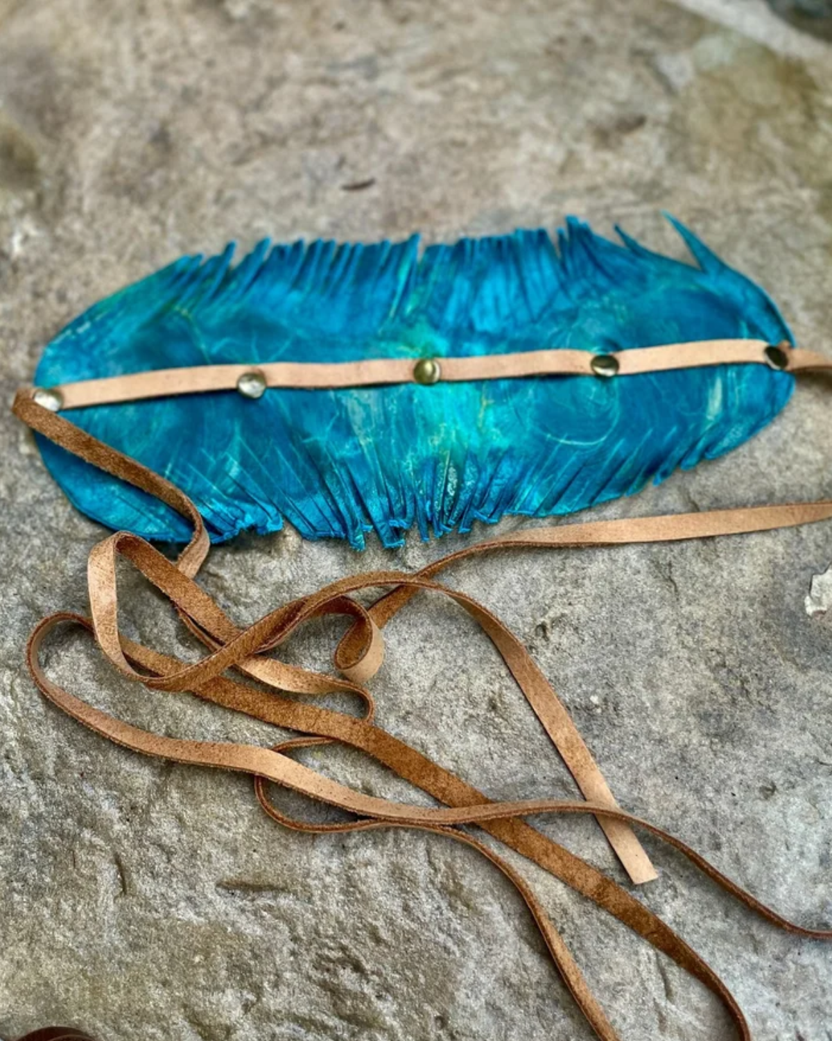 Hand Cut Feather Hat Band