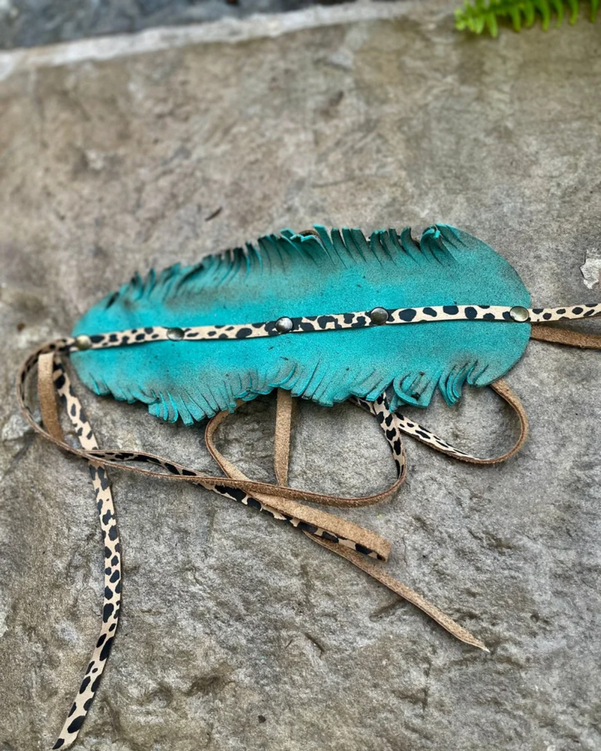 Hand Cut Feather Hat Band