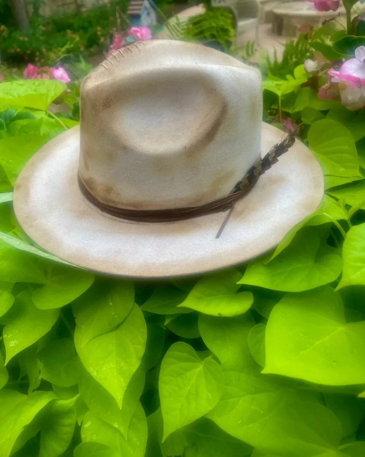 "POPS" Distressed Fedora