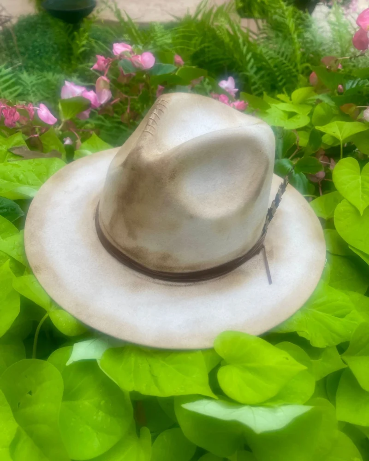 "POPS" Distressed Fedora