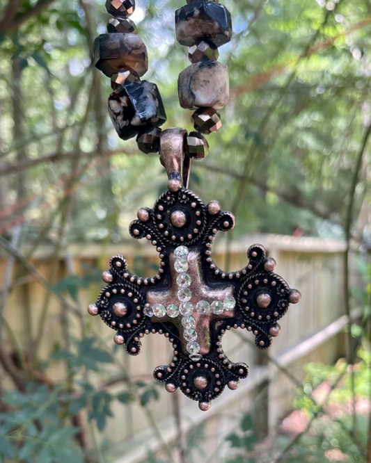 Copper Burnished Gothic Cross