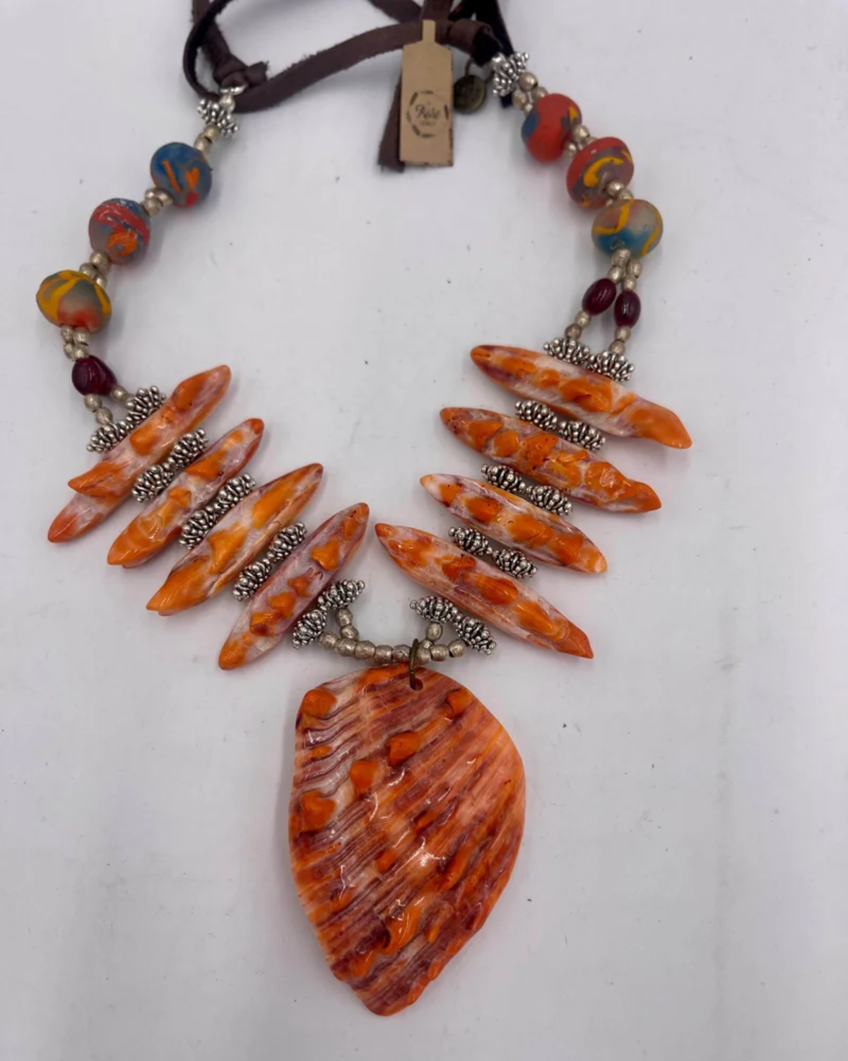 Spinney Coral Tibet Necklace