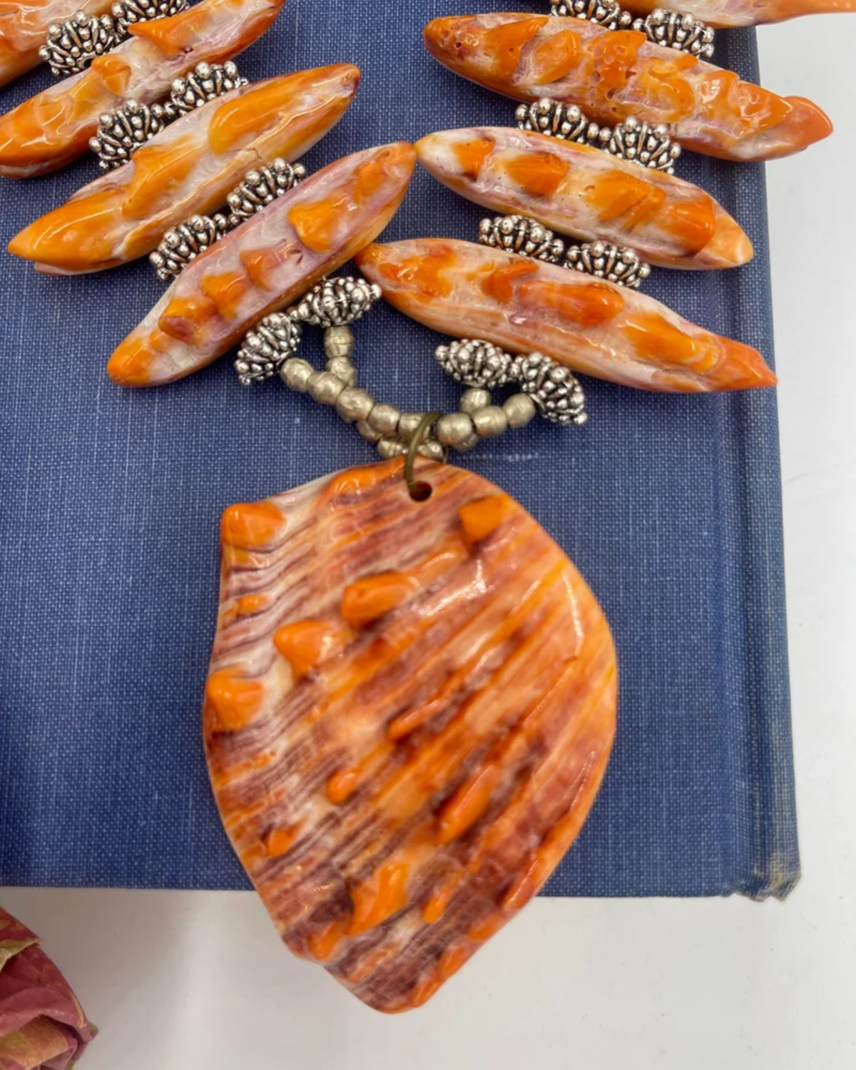 Spinney Coral Tibet Necklace